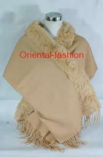 Wholesale Lot of 5 Real Fur cashmere Pashmina Shawl Scarf SS068 Free 