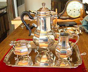 Outstanding 1940s Minty Tiffany Sterling 3 Pc.Tea Set  