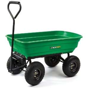   Pound Capacity Gorilla Carts Dumping Cart, Green Patio, Lawn & Garden