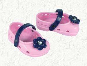   of soft plastic mary jane style sandals by sophias the pink body has