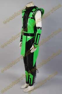 Mortal Kombat Reptile Green and Black Leather Cosplay Costume  