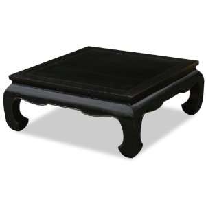 Chinese Ming Style Coffee Table   Distressed Black 