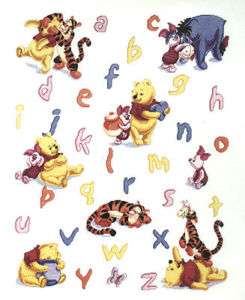 Winnie and Friends Cross Stitch Kit Alphabet Sampler  