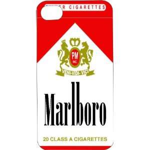 Hard Plastic Case Custom Designed Marlboro Cigarette Pack iPhone Case 