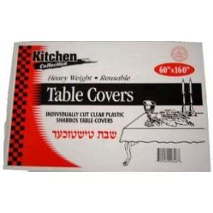  CLEAR PLASTIC TABLE COVERS 60 X 160 10CS 