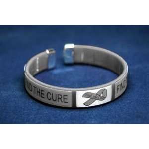  Gray Ribbon Bracelet   Find The Cure Fabric Bangle (Adult 