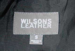 WILSONS MENS BLACK LEATHER JACKET   SIZE SMALL   EXCELLENT CONDITION 