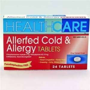  Allerfed Cold and Allergy Tablet PE Formula Case Pack 24 