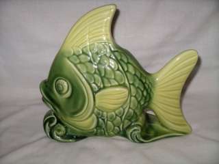 STANFORDWARE Vintage Green FISH Wall Pocket   CUTE  