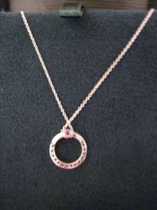   Treasures 18K White Gold Diamond Circle Life Pendant Necklace  
