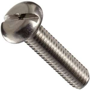 Stainless Steel 18 8 Machine Screw, Vented Pan Head, Slotted Drive, M5 