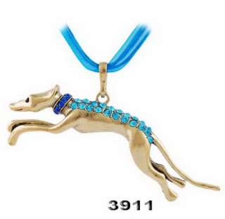 4p Wolf Dog 88MM Pendant Necklaces Enamel Antique Bronze Inlay Czech 