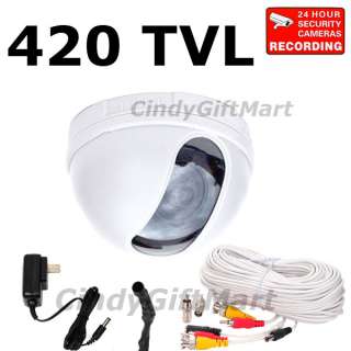 Audio Video Dome Security Camera Color CCD CCTV Home Surveillance Wide 