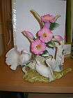 Capodimonte Made in Italy VINTAGE 2 Doves and Flowers Figurine RARE