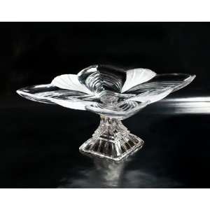 Fifth Avenue Aurora Crystal Frosted Pedestal Plate  