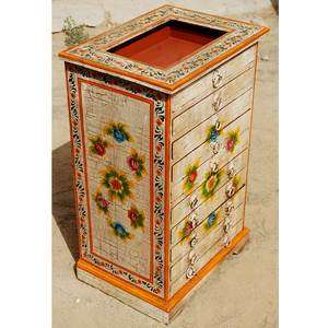  Wood Distressed 10 Drawers Jewelry Storage Hand Painted Dresser NEW