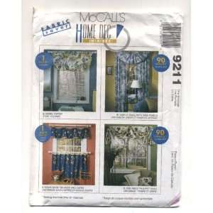  McCalls Home Dec Swag and Curtain Sewing Pattern #9211 