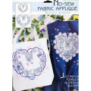  Daisy Kingdom No Sew Fabric Applique ~ Heart Violets Arts 