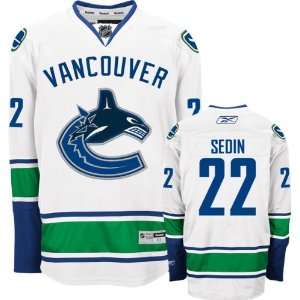 Daniel Sedin Jersey Reebok White #22 Vancouver Canucks Premier Jersey 
