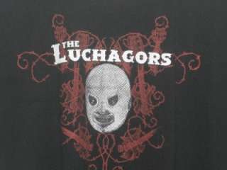 WWF WWE Wrestling Lita The Luchagors Lucha Mask PUNK ROCK Logo Mens 
