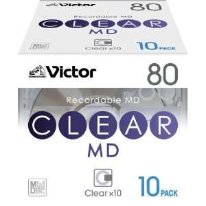 Victor MD80 blank minidisc 10 pack 80 minute mini disc  