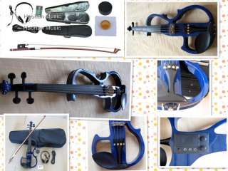 string Electric violin 4/4 blue High quality blank  