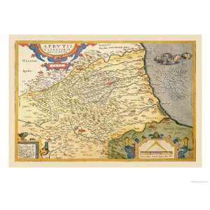   of Northeastern Italy Giclee Poster Print by Abraham Ortelius, 24x18