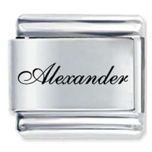   Edwardian Script Font Name Alexander Italian Charm Pugster Jewelry