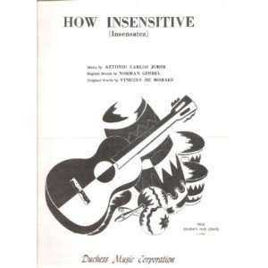   Sheet Music How Insensitive Antonio Carlos Jobim 190 