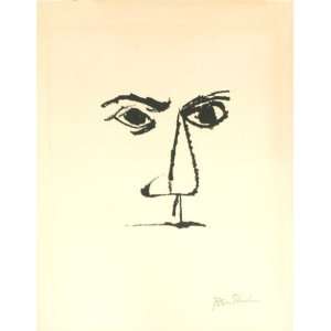  Portrait Lithograph by Ben Shahn. size 17.5 inches width 