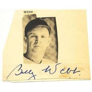  Bill Webb Hand Signed Cut Autograph Sig ~psa Dna Coa 