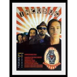 Incubus Brandon boyd tour poster . new large grenades approx 34 x 24 