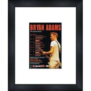 BRYAN ADAMS UK Tour 2002   Custom Framed Original Ad   Framed Music 