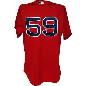  Chris Smith #59 2008 Red Sox Game Issued Red Alternate 