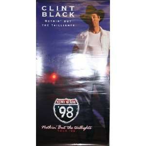 CLINT BLACK Nothin But The Taillights   TOUR 98 AUTOGRAPHED POSTER 