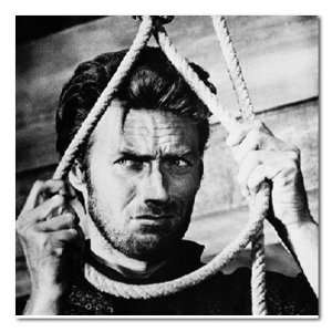 Clint Eastwood The Good the Bad and the Ugly Noose B&W Stretched 