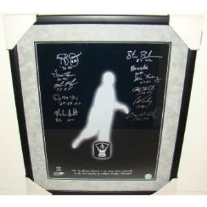  11 CY Young Winners SIGNED SUEDE Framed 16x20 JSA Sports 