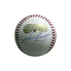 David Ortiz Autographed Ball   Official Major League World Series 2007