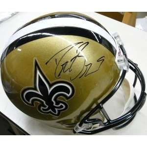 Drew Brees Autographed Helmet   Authentic