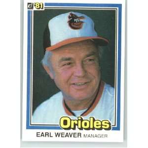  1981 Donruss #356 Earl Weaver MG   Baltimore Orioles 