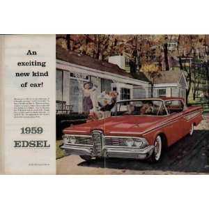   new kind of car  1959 Ford Edsel Ad, A4339A. 