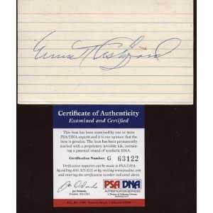  Emmett Ashford Signed Index Card PSA/DNA   Sports 