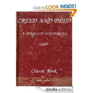   deed a series of discourses Felix Adler  Kindle Store