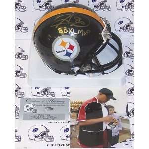 Hines Ward Hand Signed Steelers Mini Helmet
