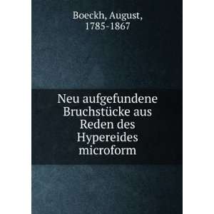   aus Reden des Hypereides microform August, 1785 1867 Boeckh Books