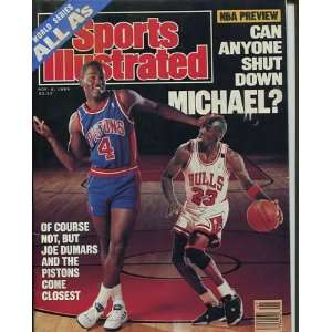 Joe Dumars Michael Jordan November 6, 1989 Sports Illustrated Magazine