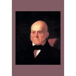 John Quincy Adams   12x18 Framed Print in Gold Frame (17x23 finished)