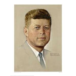  John F Kennedy by Norman Rockwell. Size 26.5 inches width 