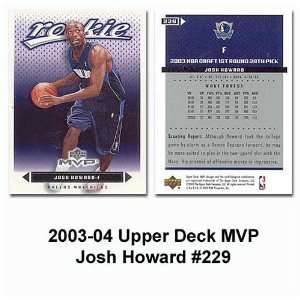  Upper Deck Mvp Dallas Mavericks Josh Howard 2003 04 Rookie 