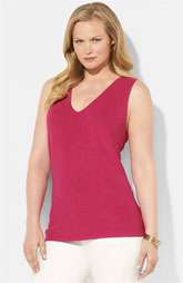 Lauren by Ralph Lauren Donto Sleeveless V Neck Sweater (Plus) $85.00